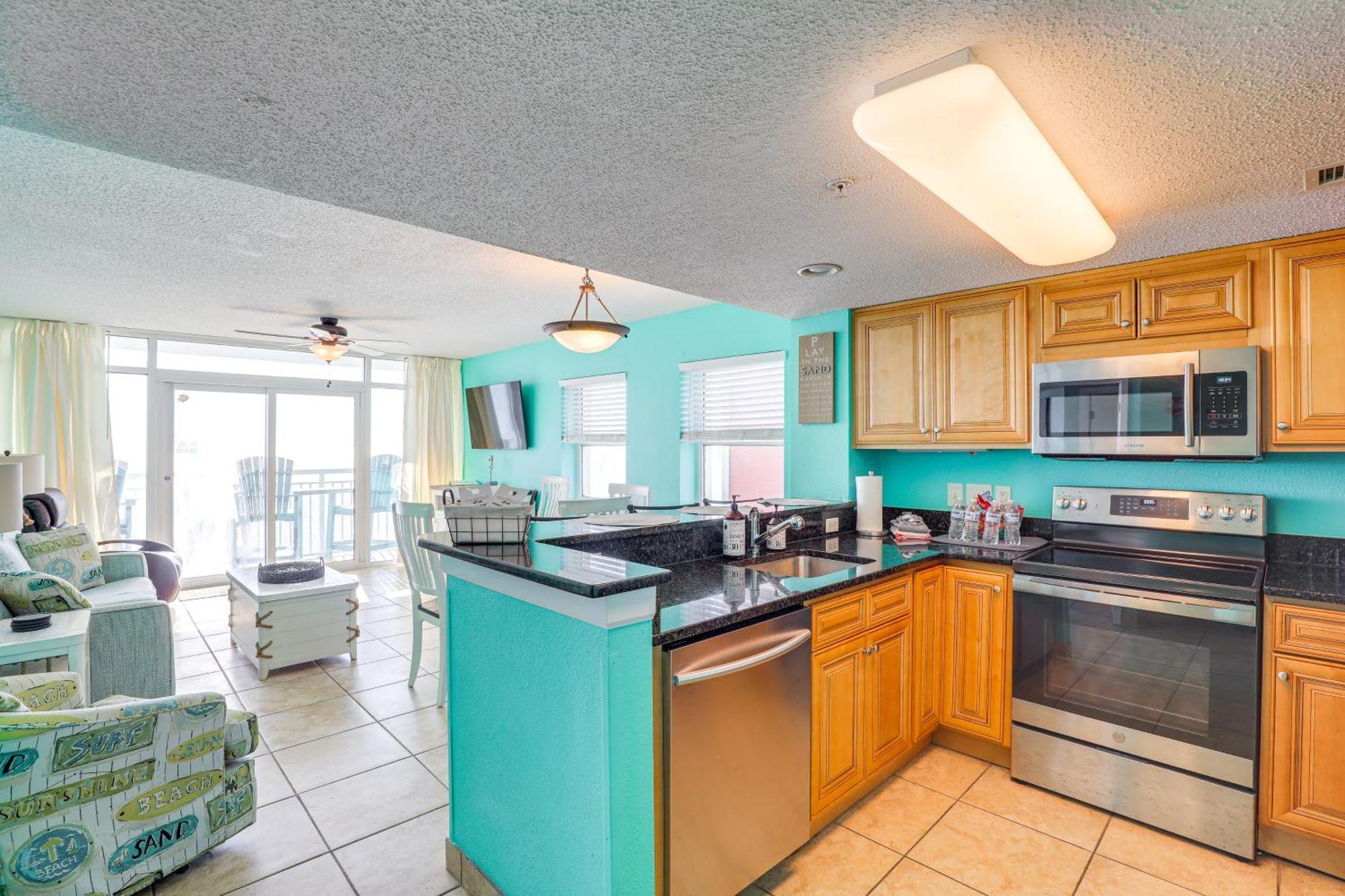 Oceanfront Condo With Huge Balcony Walk To Skywheel マートルビーチ エクステリア 写真